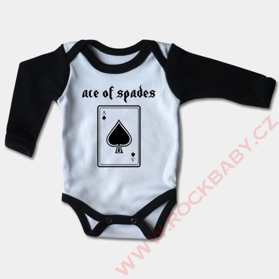 Kojenecké body dlouhý rukáv - Ace of spades
