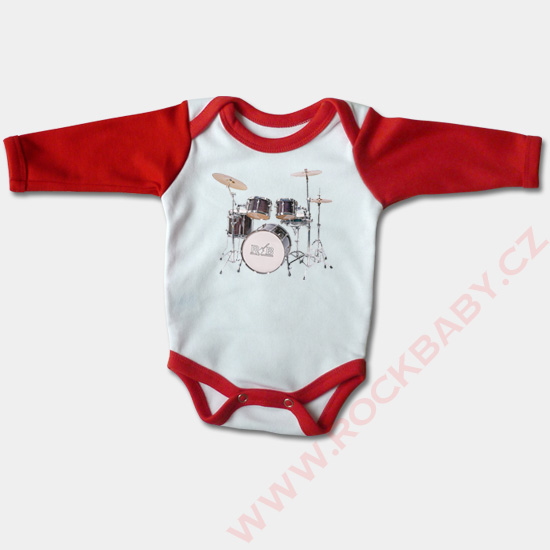 Kojenecké body dlouhý rukáv - Bubny