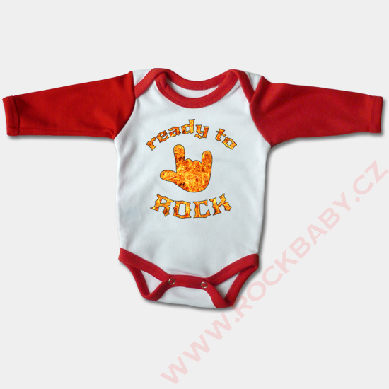 Kojenecké body dlouhý rukáv - Ready to Rock