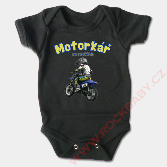 Dojčenské body krátký rukáv - Motorkář po rodičích