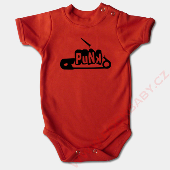 Dojčenské body krátky rukáv - Punk špendlík