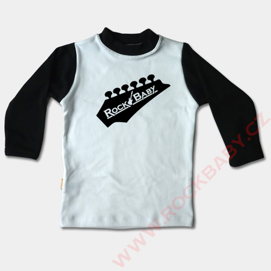 Dětské tričko dlouhý rukáv - Kytara Rock Baby