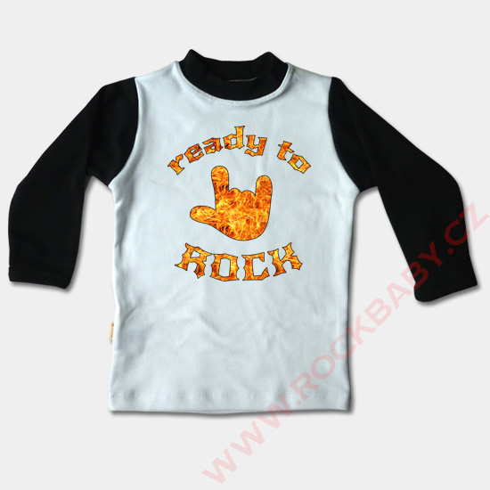Dětské tričko dlouhý rukáv - Ready to Rock