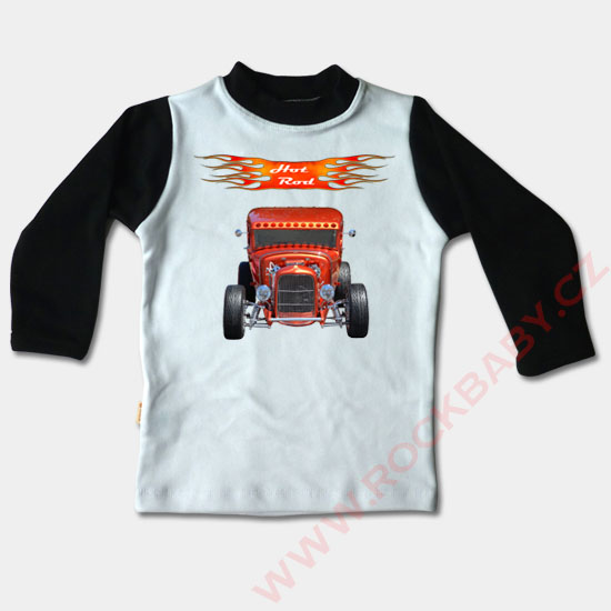 Dětské tričko dlouhý rukáv - Hot rod auto