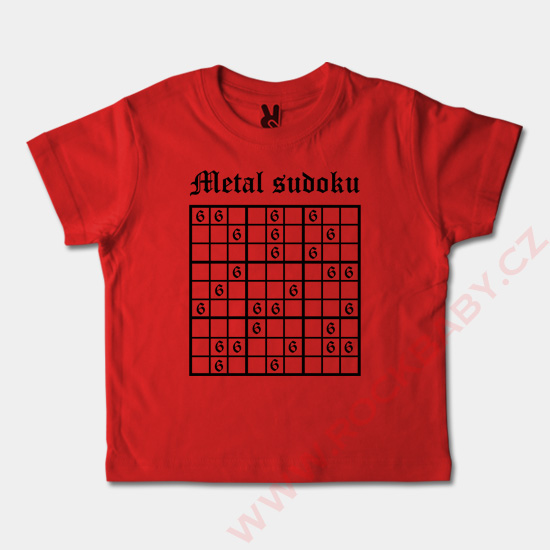 Detské tričko krátky rukáv - Metal sudoku